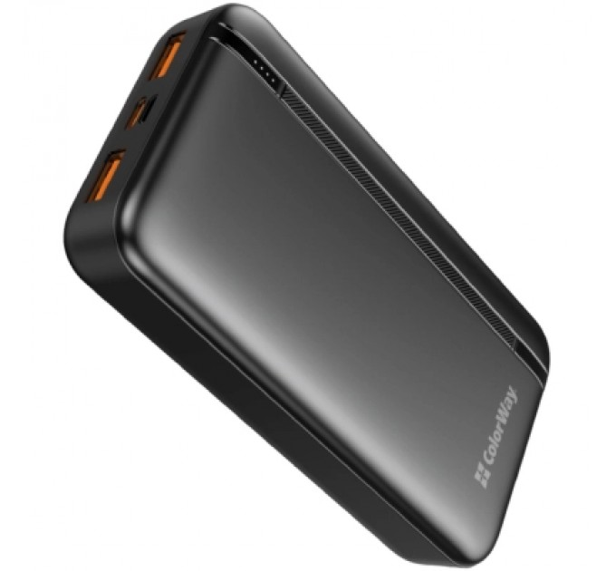 ColorWay Батарея універсальна ColorWay 20 000 mAh Portable Charger (USB/QC3.0 + USB-C/PD/22.5W) Black (CW-PB200LPB4BK-PD)