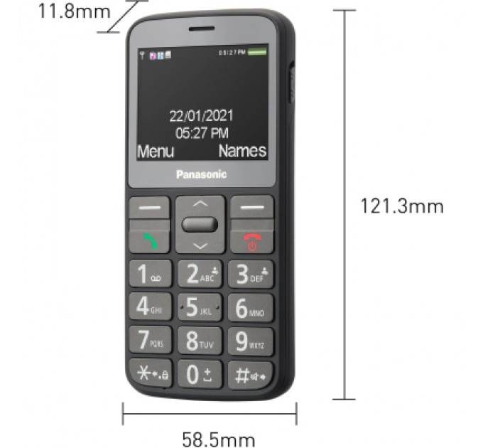 Panasonic Мобільний телефон Panasonic KX-TU160 Black (KX-TU160EXB)