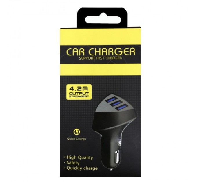 XoKo Зарядний пристрій XoKo CC-300 3 USB 4.2A Black (CC-300-BK)