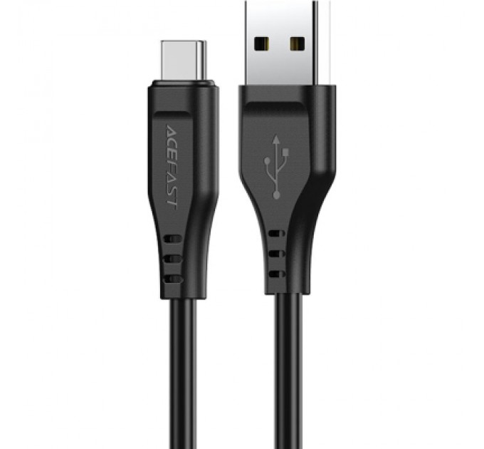 Acefast Дата кабель USB 2.0 AM to Type-C 1.2m 3.0A TPE C3-04 Black Acefast (6974316280866)