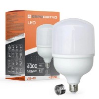 Лампочка Євросвітло 40Вт 4200К (VIS-40-E40/E27)