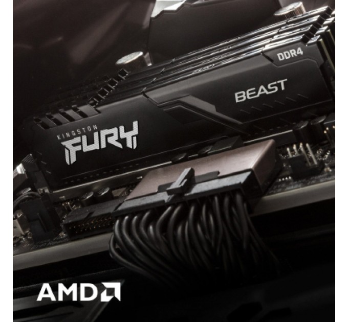Kingston Fury (ex.HyperX) Модуль пам'яті для комп'ютера DDR4 16GB 3200 MHz Beast Black Kingston Fury (ex.HyperX) (KF432C16BB1/16WP)