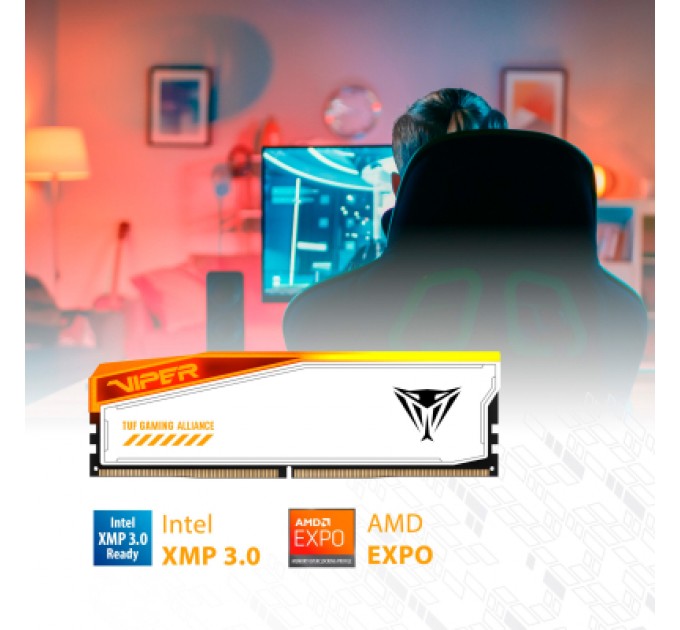 Patriot Модуль пам'яті для комп'ютера DDR5 32GB (2x16GB) 6600 MHz Viper Elite 5 RGB Patriot (PVER532G66C34KT)