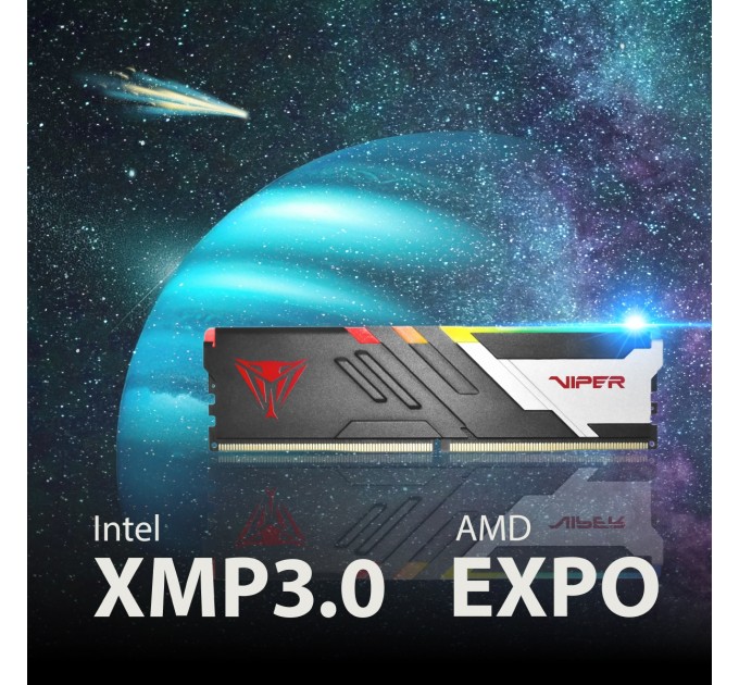 Patriot Модуль пам'яті для комп'ютера DDR5 64GB (2x32GB) 6000 MHz Viper Venom RGB Patriot (PVVR564G600C30K)