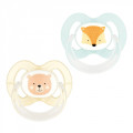 Baby-Nova Пустушка Baby-Nova Forest Animals 6-18 міс. персикова/бирюзова 2 шт (3962321)