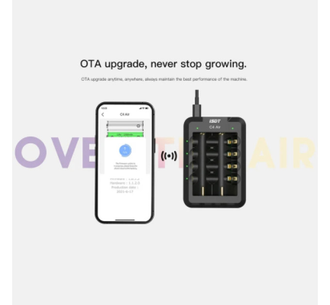 iSDT Зарядний пристрій для акумуляторів iSDT C4 Air Quick Battery Charger (iSDT-C4)