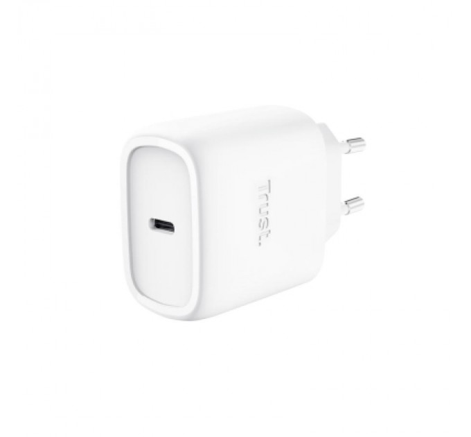 Trust Зарядний пристрій Trust USB-C 45W GaN PD/PPS white (25522_TRUST)