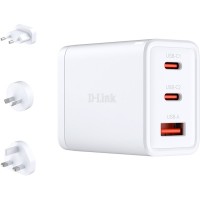 Зарядний пристрій D-Link 2xUSB-C + 1xUSB-A 65W GaN white (DCP-651)