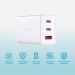D-Link Зарядний пристрій D-Link 2xUSB-C + 1xUSB-A 65W GaN white (DCP-651)
