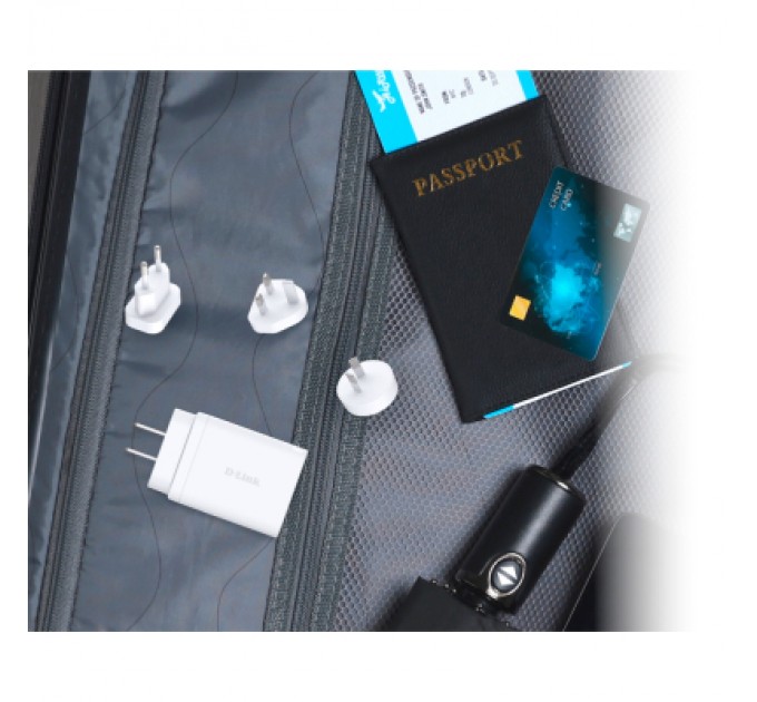 D-Link Зарядний пристрій D-Link 2xUSB-C + 1xUSB-A 65W GaN white (DCP-651)