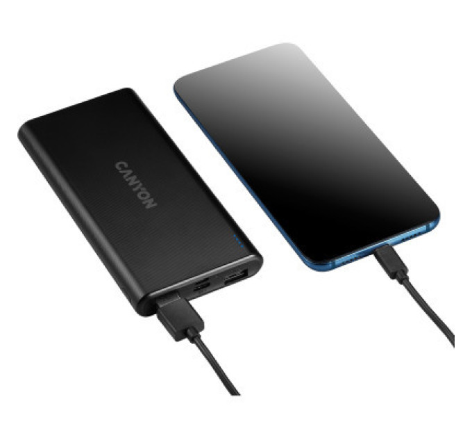 Canyon Батарея універсальна Canyon PB-106 10000mAh Input 5V/2A, Output 5V/2.1A(Max) (CNE-CPB1006B)