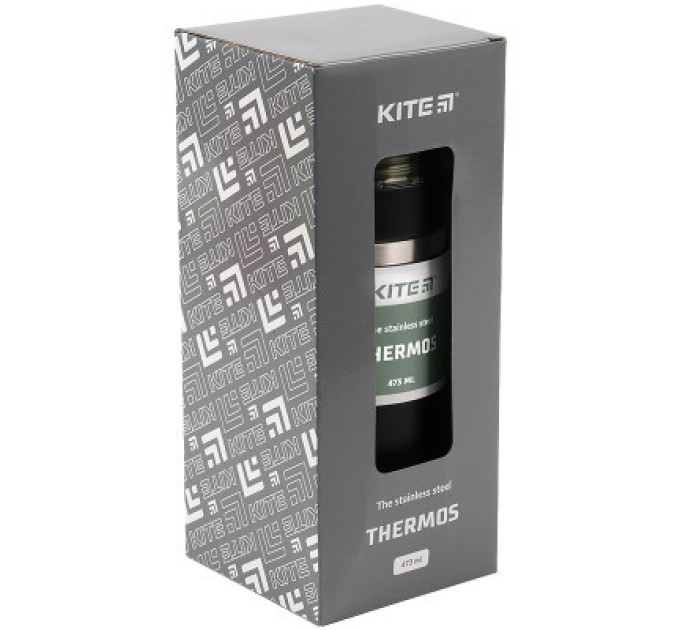 Kite Поїльник-непроливайка Kite термос 473 мл, чорний (K21-320-03)