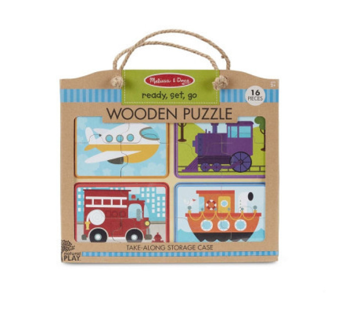 Melissa&Doug Пазл Melissa&Doug дерев'яні у футлярі "Транспортні засоби" (MD31361)