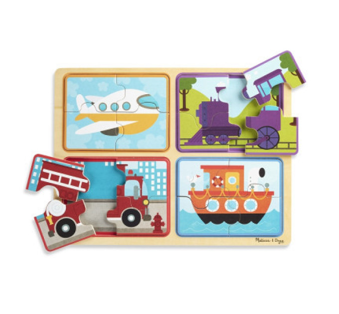 Melissa&Doug Пазл Melissa&Doug дерев'яні у футлярі "Транспортні засоби" (MD31361)