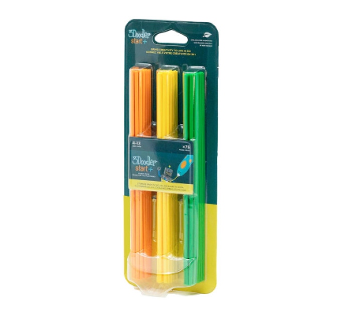 3Doodler Стрижень для 3D-ручки 3Doodler набір Мікс (75 шт: помаранчевий, жовтий, зелений) (3DS-ECO-MIX2-75)