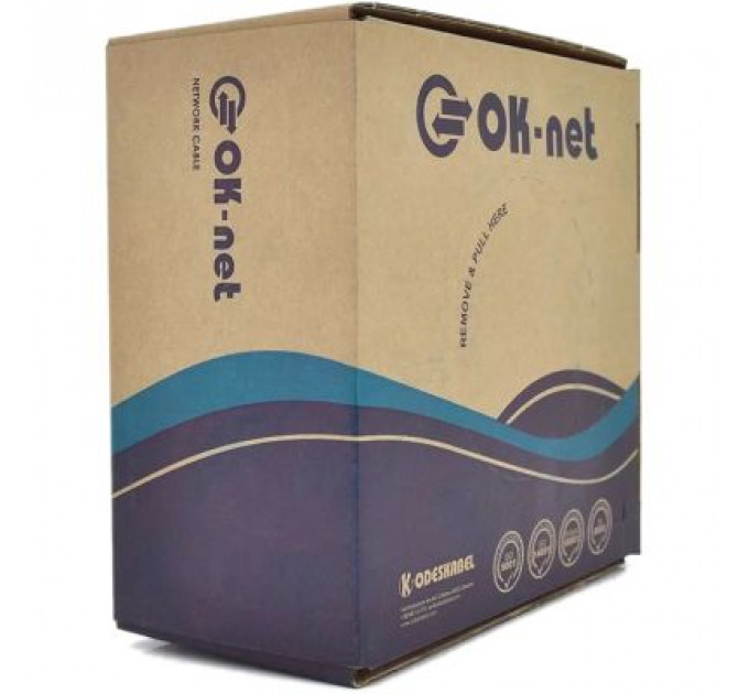 Кабель мережевий FTP cat.5e 305м зовнішній (F/UTP-cat.5E) OK-Net (КППЭ-ВП (100) 4*2*0,51)