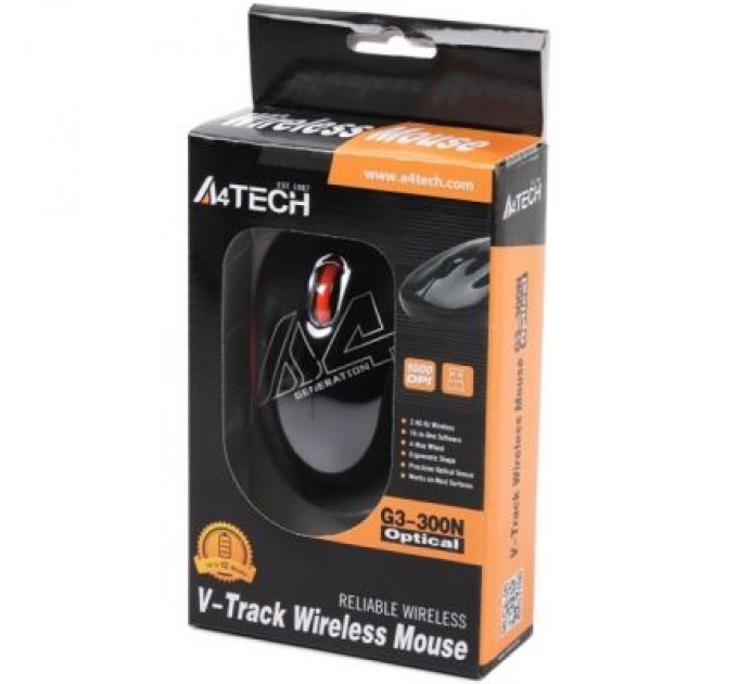Мишка A4Tech G3-300N Black+Orange