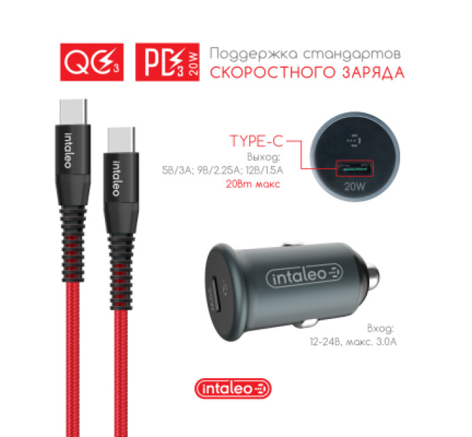 Intaleo Зарядний пристрій Intaleo CCGQPD120T (1283126509957)