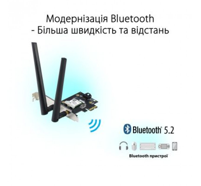 Мережева карта Wi-Fi ASUS PCE-AXE5400 (90IG07I0-ME0B10)