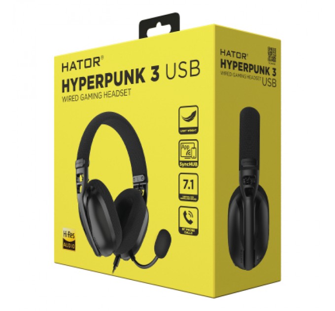 Навушники Hator Hyреrpunk 3 Hi-Res USB 7.1 Black (ESH10)
