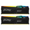 Kingston Fury (ex.HyperX) Модуль пам'яті для комп'ютера DDR5 64GB (2x32GB) 5200 MHz Beast RGB EXPO Black Kingston Fury (ex.HyperX) (KF552C40BB2AK2-64)