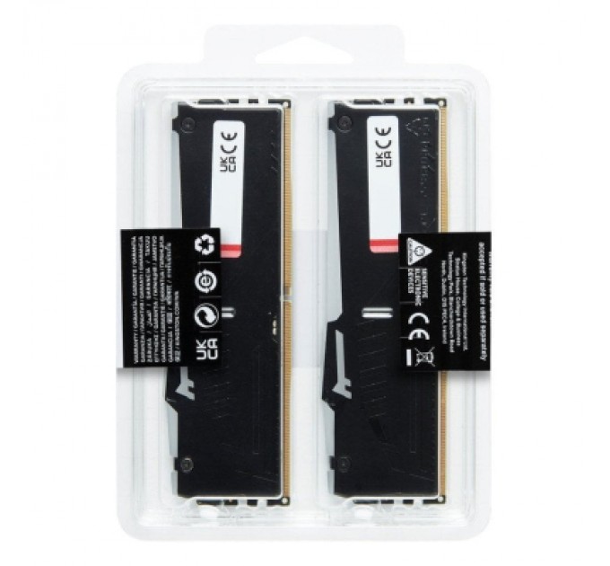 Kingston Fury (ex.HyperX) Модуль пам'яті для комп'ютера DDR5 64GB (2x32GB) 5200 MHz Beast RGB EXPO Black Kingston Fury (ex.HyperX) (KF552C40BB2AK2-64)