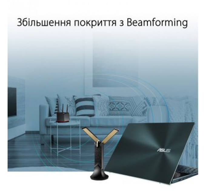 Мережева карта Wi-Fi ASUS USB-AX56 (90IG06H0-MO0R10)