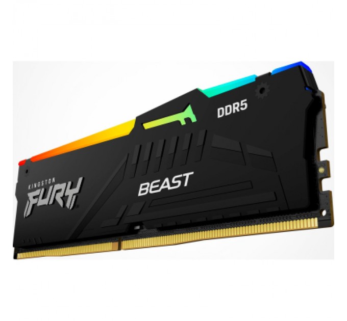 Kingston Fury (ex.HyperX) Модуль пам'яті для комп'ютера DDR5 64GB (2x32GB) 5600 MHz Beast RGB EXPO Black Kingston Fury (ex.HyperX) (KF556C40BBA-64)