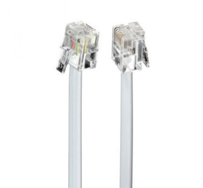 Патч-корд телефонний 10м RJ11 (6P4C) Cablexpert (TC6P4C-10M)