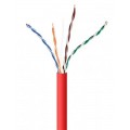 Cablexpert Кабель вита пара Cablexpert (UPC-5004E-SOL-R) CAT5e, алюміній під міддю (CCA з AWG24), неекранований, червоний, 305м