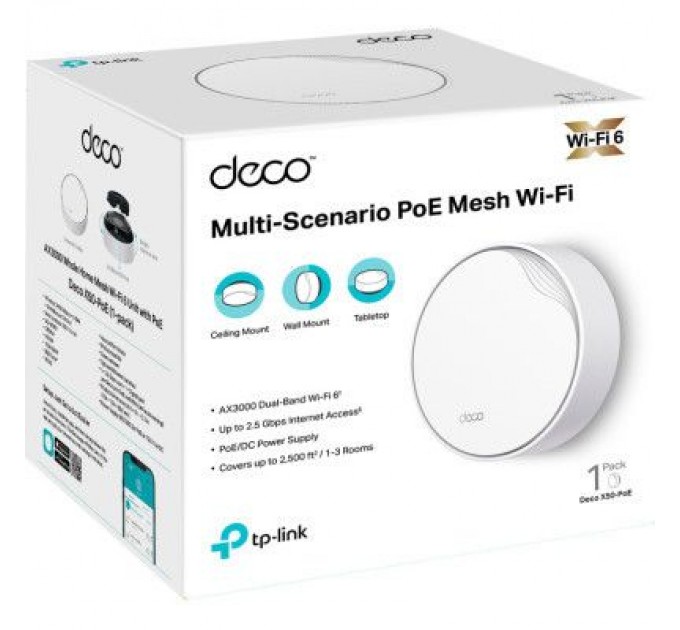 TP-Link Точка доступу Wi-Fi TP-Link DECO-X50-POE-3-PACK