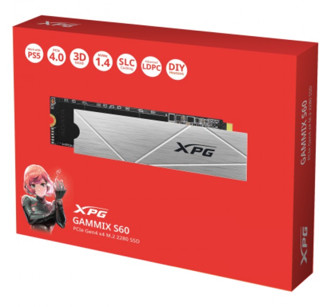 ADATA Накопичувач SSD M.2 2280 2TB XPG GAMMIX S60 ADATA (AGAMMIXS60-2T-CS)