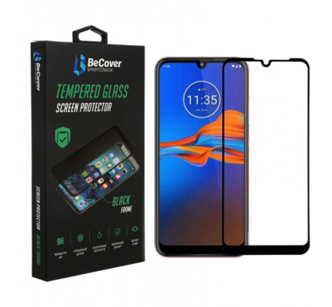 BeCover Скло захисне BeCover Motorola Moto E6i Black (706654)