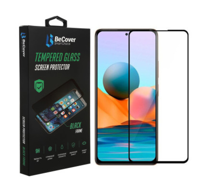BeCover Скло захисне BeCover Xiaomi Redmi Note 10 5G Black (706653)