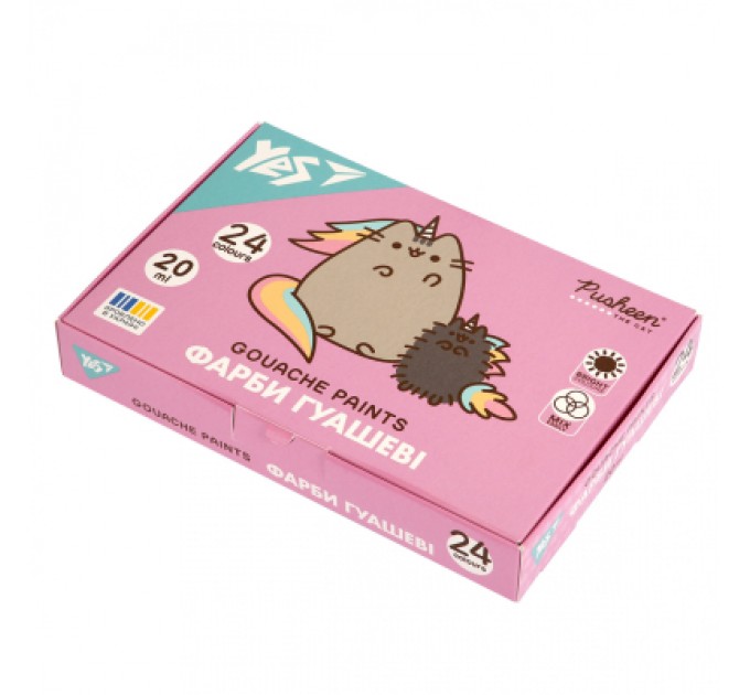 Yes Гуашеві фарби Yes Pusheen 24 кольорів по 20 мл (230404)