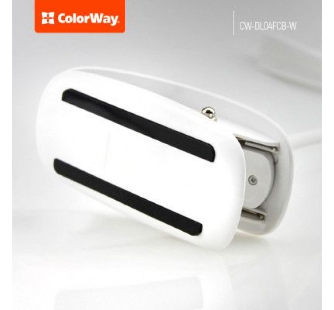 ColorWay Настільна лампа ColorWay LED Flexible & Clip with built-in accumulator 500mAh (CW-DL04FCB-W)