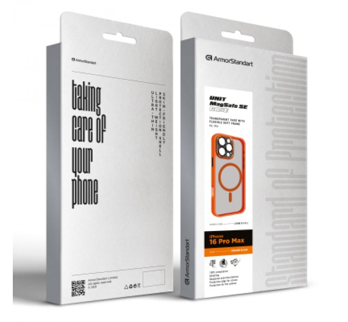 Armorstandart Чохол до мобільного телефона Armorstandart Unit MagSafe SE Apple iPhone 16 Pro Max Orange Black (ARM81151)