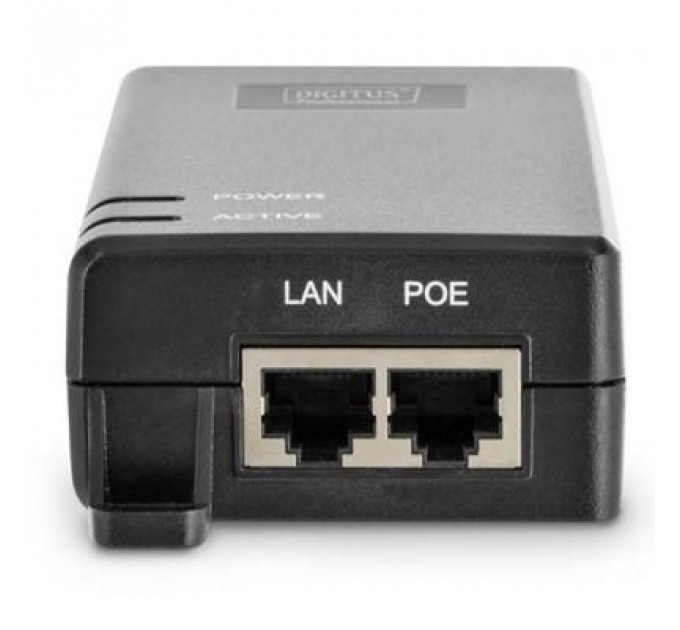 Адаптер PoE Digitus PoE+ 802.3at, 10/100/1000 Mbps, Output max. 48V, 30W (DN-95103-2)