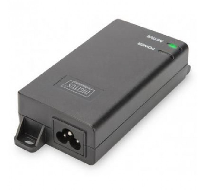 Адаптер PoE Digitus PoE+ 802.3at, 10/100/1000 Mbps, Output max. 48V, 30W (DN-95103-2)