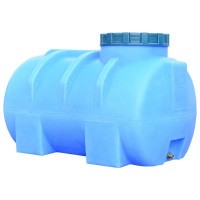 Ємність для води Пласт Бак горизонтальна харчова 250 л синя (12463)
