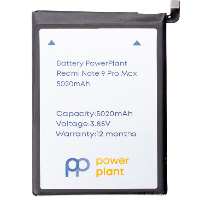 PowerPlant Акумуляторна батарея PowerPlant Xiaomi Redmi Note 9 Pro Max (BN52) 5020mAh (SM220373)