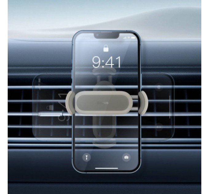 Baseus Універсальний автотримач Baseus 4.7-6.7" Steel Cannon 2 (на решітку) creamy-white (SUGP000002)