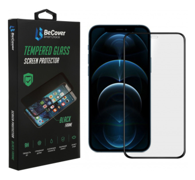 BeCover Скло захисне BeCover Apple iPhone 13 Mini Black (706665)