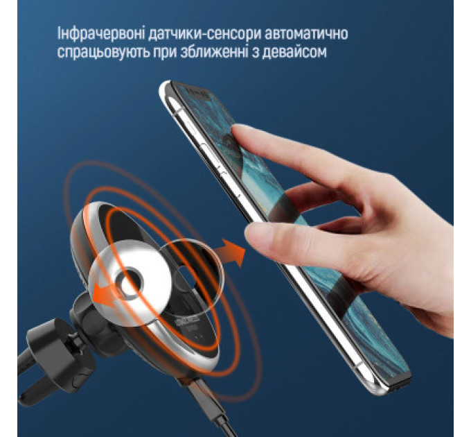 ColorWay Універсальний автотримач ColorWay AutoSense Car Wireless Charger 2 10W Black (CW-CHAW035Q-BK)