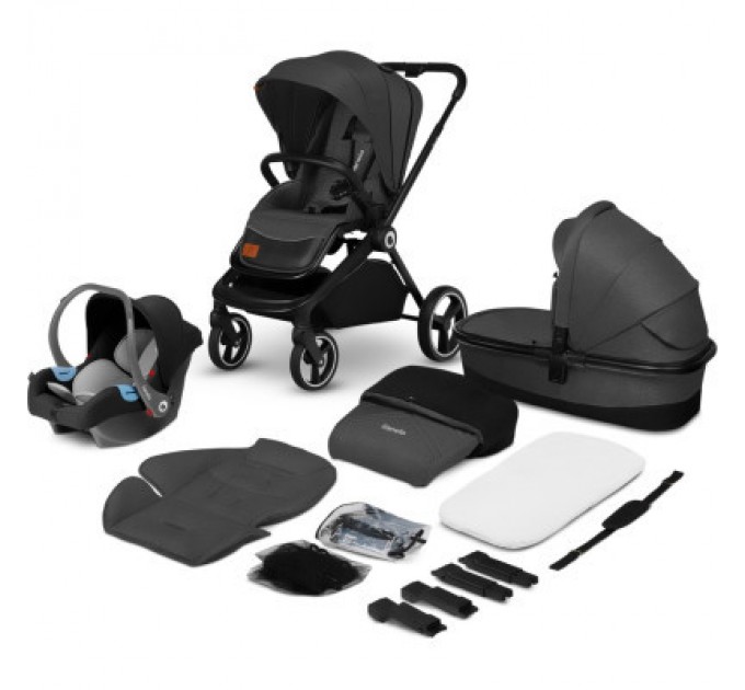 Lionelo Коляска Lionelo 3 в 1 Mika Grey Graphite (LO-MIKA 3IN1 GREY GRAPHITE)