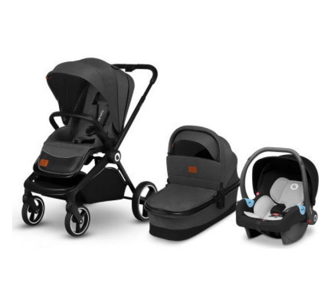 Lionelo Коляска Lionelo 3 в 1 Mika Grey Graphite (LO-MIKA 3IN1 GREY GRAPHITE)