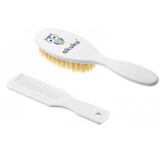 Akuku Набір для догляду за дитиною Akuku щітка з гребінцем (A0307)