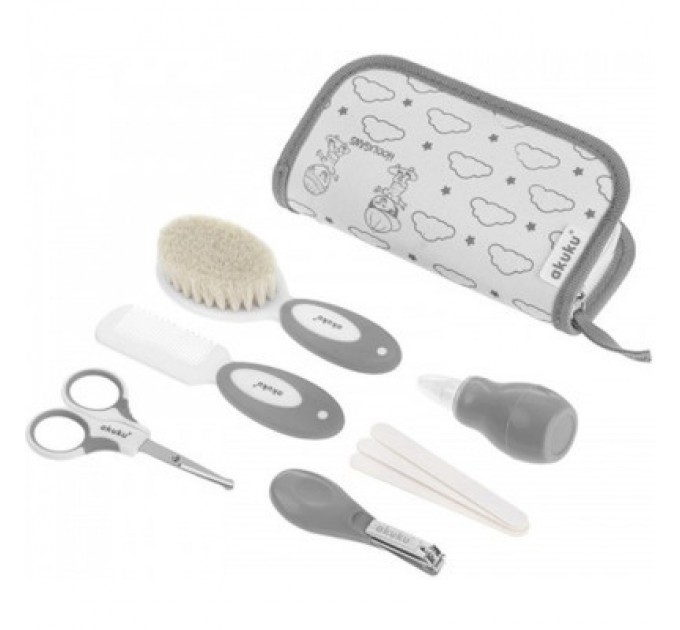 Akuku Набір для догляду за дитиною Akuku HOOLIGANS сірий (A0015)