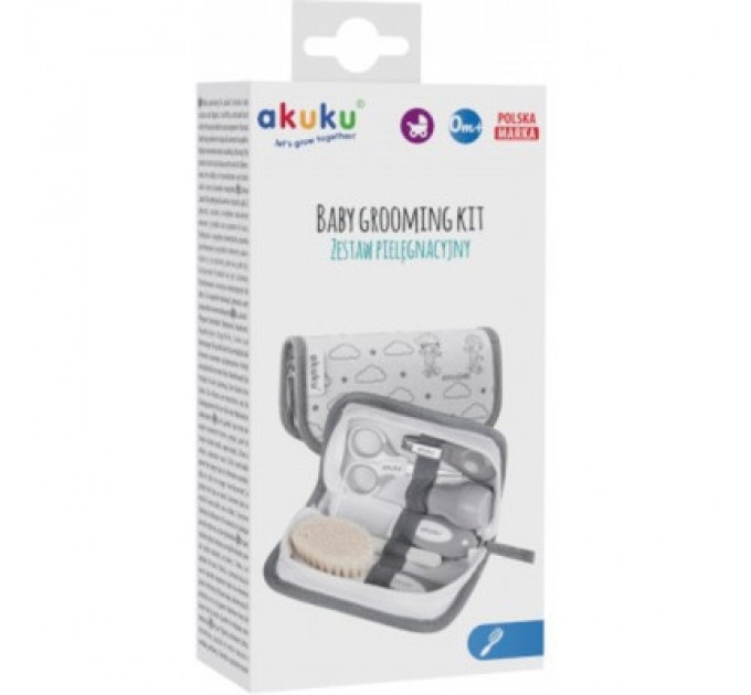 Akuku Набір для догляду за дитиною Akuku HOOLIGANS сірий (A0015)