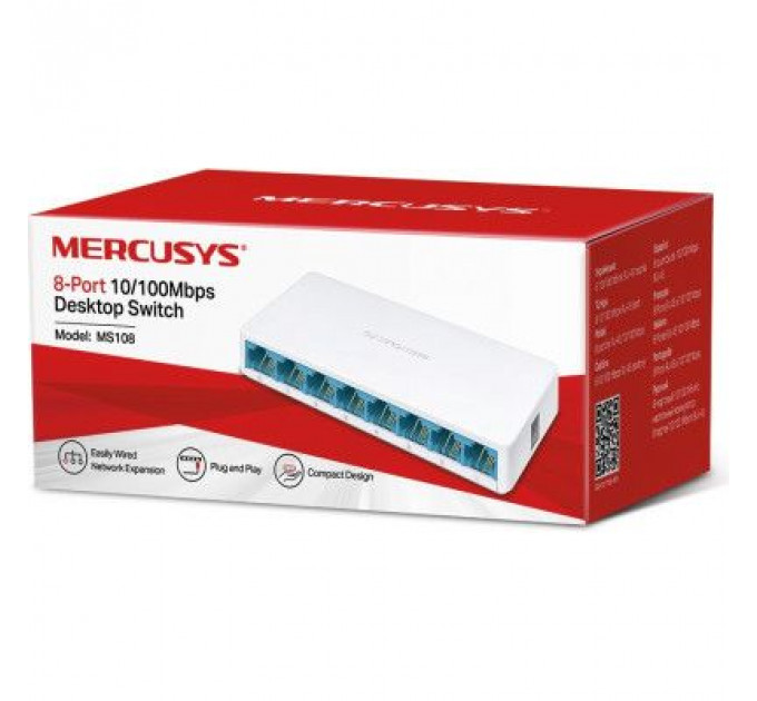 Комутатор мережевий Mercusys MS108
